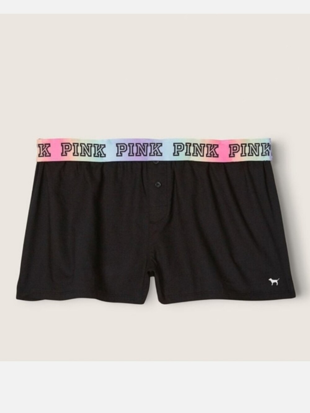 Victoria's secret pink flannel boxy pajama shorts BLACK LARGE
